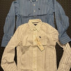 NEW Abercrombie Long Sleeve Button Down Shirt, Boys Dress Shirt, Abercrombie Clothing 