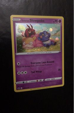 Slowpoke Pokémon card promo cosmo holo swirl