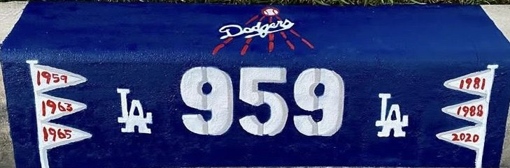 Custom curb painting and plaques.
