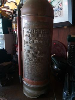 Vintage fire extinguisher lamp $70