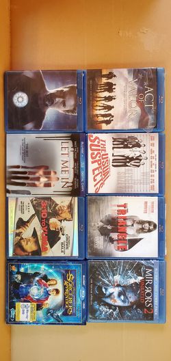 Blue ray movies $4 each 3 for $10