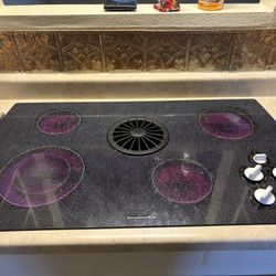 Black Kitchen Aid Electric Cooktop 