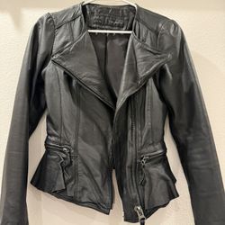 Zara Black Leather Jacket 
