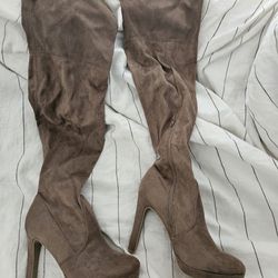 Brown Thigh High Boots Size 9