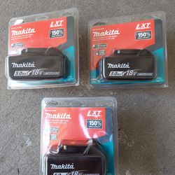 New Makita Battery 5.0Ah 18V