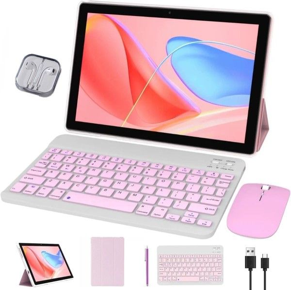 10 inch Tablet Ultra Big Android 12 256GB Storage 8GB RAM IPS Bundle Keyboard