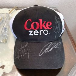 Richard Petty and aric almirola autographed hat