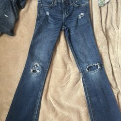 Girls Abercrombie Boot Jeans 7/8 Slim