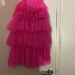 Pink Ruffle Hoco Dress Size 11/12
