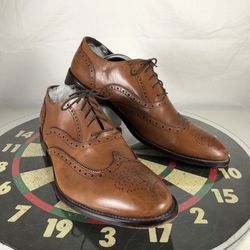 To Boot New York Adam Derrick Wingtip Oxford Dress Shoe Brown Leather Men 13