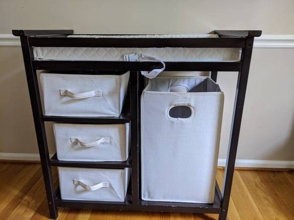 Espresso baby changing table