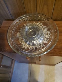 Glass lazy Susan 13 inches