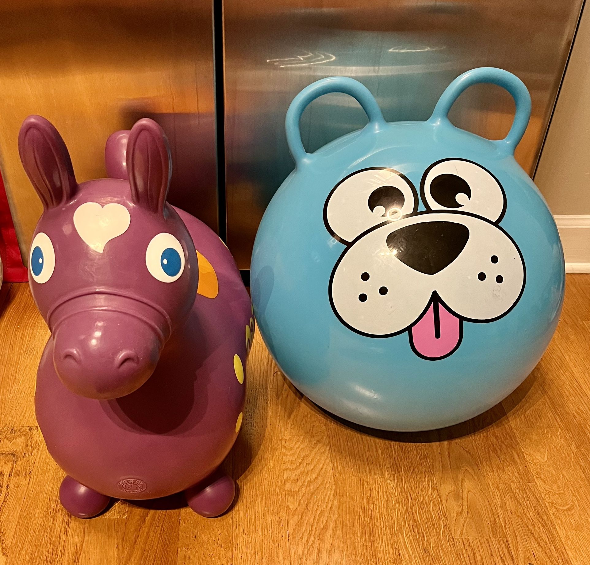 Rody Toddler Bounce Horse & Blue Dog 20” Hopping Jumping Ball For Kids