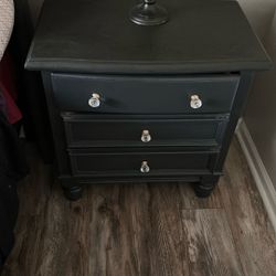 Two Night Stands And Large 3 Drawer Dresser 