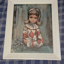 Vtg Big Eyed Girl