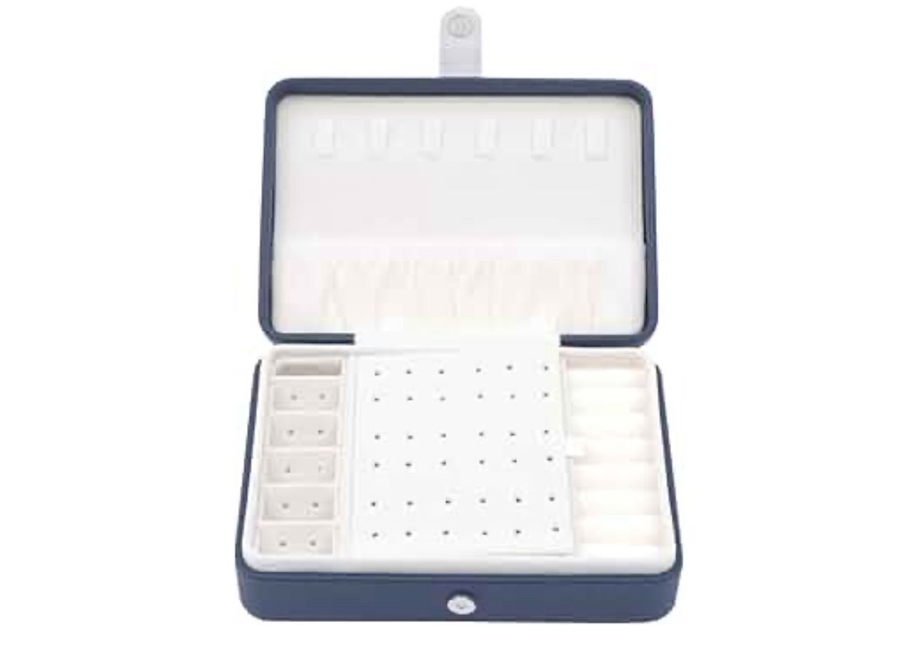 Brand New Leather Travel Jewelry Case w/Soft Velvet Lining Plush