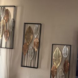 Metal Leaf Wall Art