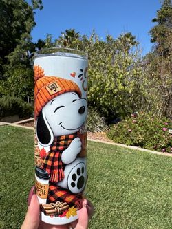 Snoopy Fall is my favorite color tumbler 20oz