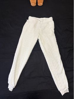 Cozy Cream Cable Knit Jogger Pants