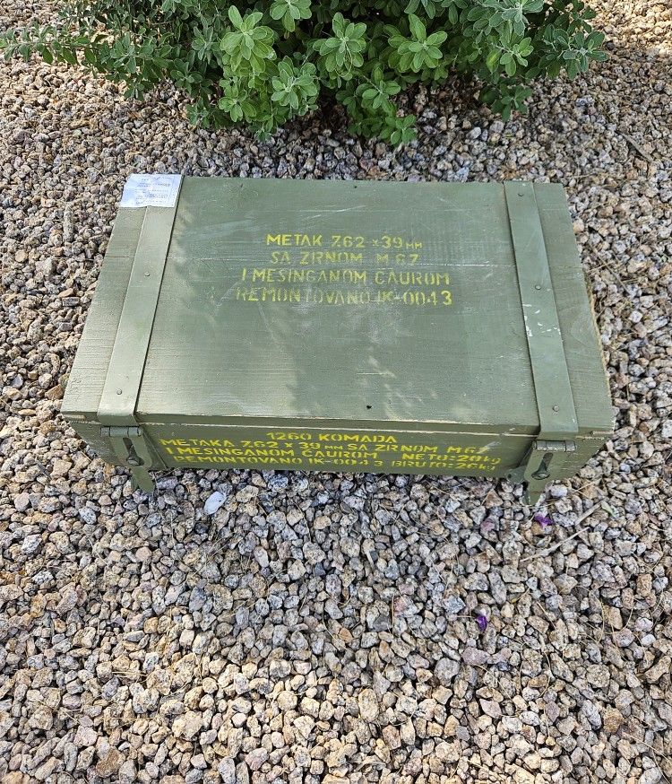 STEEL STRAP REINFORCED AMMO BOX, TWO AVAILABLE