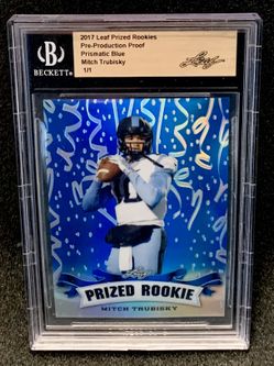 2017 Leaf Prized Rookie Mitch Trubisky 1/1 Pre Production Proof