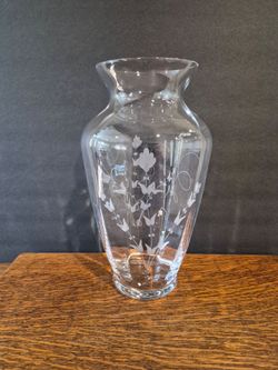 Vintage Princess House Heritage pattern Crystal Flower Vase 12"