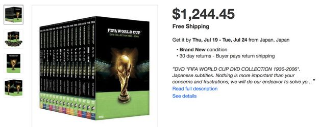 RARE FIFA WORLD CUP DVD COLLECTION (NEW AND SEALED) for Sale in