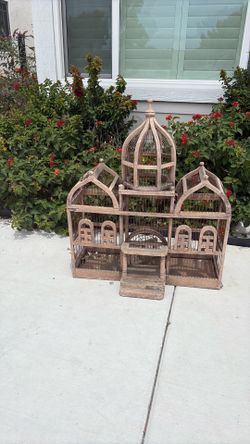 Vintage bird cage hand crafted