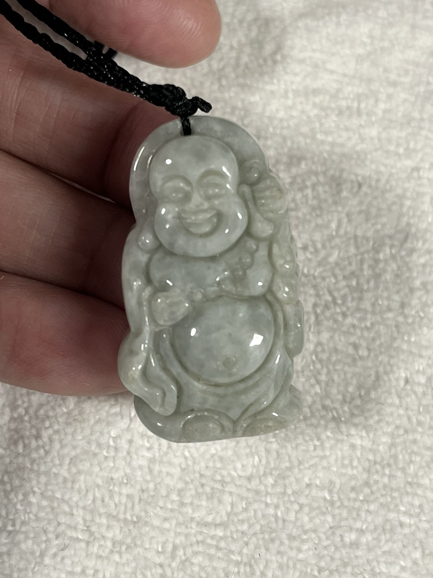 FULL BUDDHA ROBED PENDANT Adjustable Cord NECKLACE 27.79g   0921