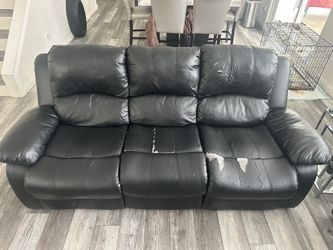 Black recliner Leather Couches