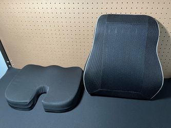 Lumbar Support Pillow + Memory Foam Car Cushion