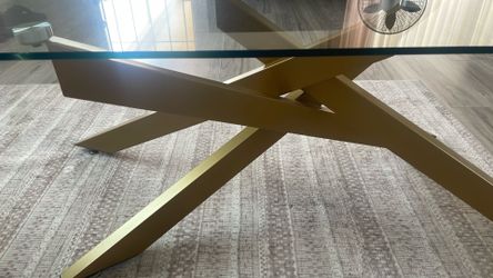 Glass coffee table W 23.5 L 47 H 18