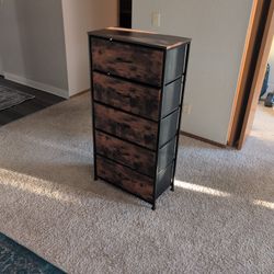 BRAND NEW: 23" Rustic 5-Drawer Dresser / Storage Tower (Fully Assembled!)