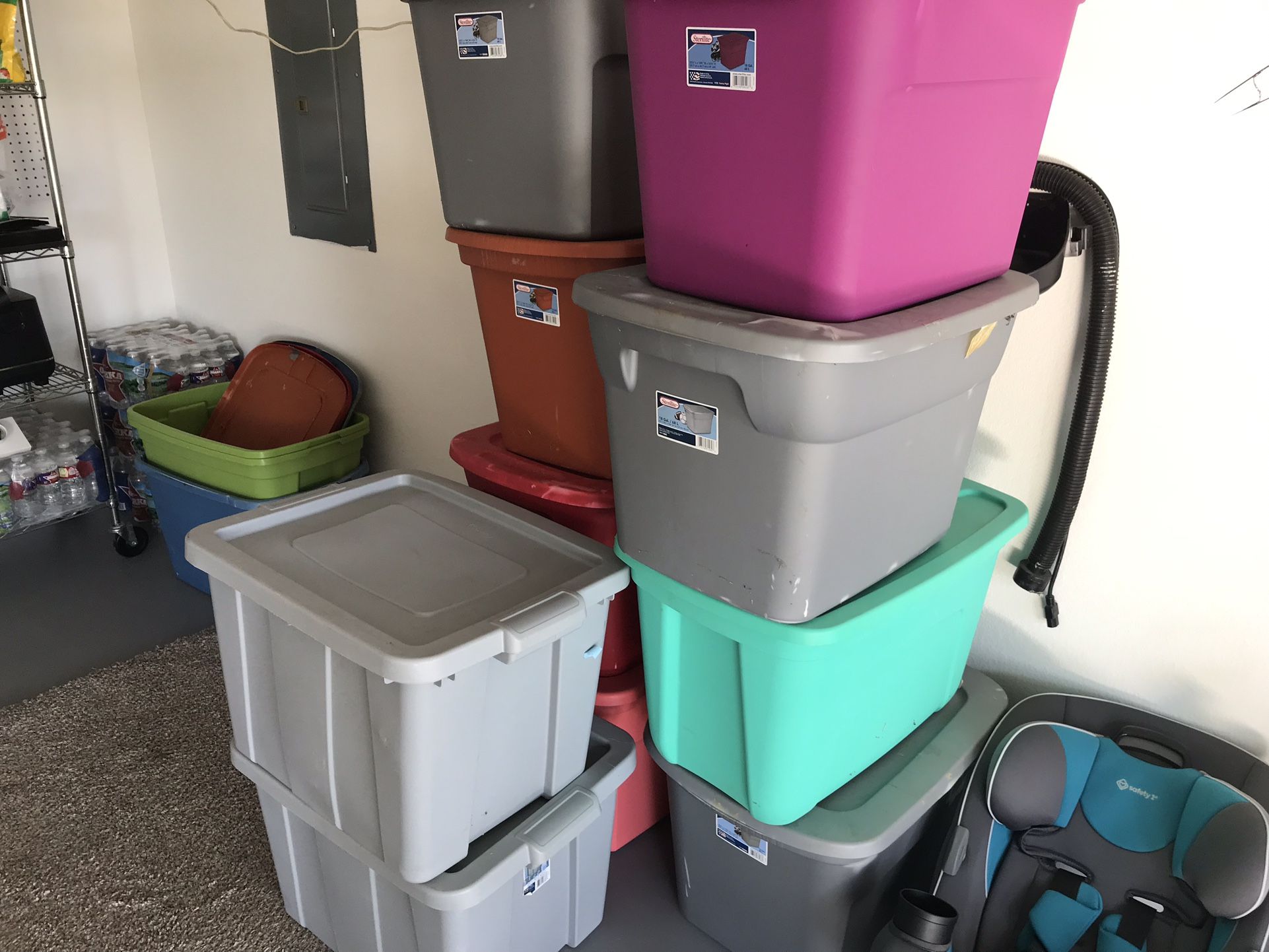 Sterlite Storage Bins With Matching Lids