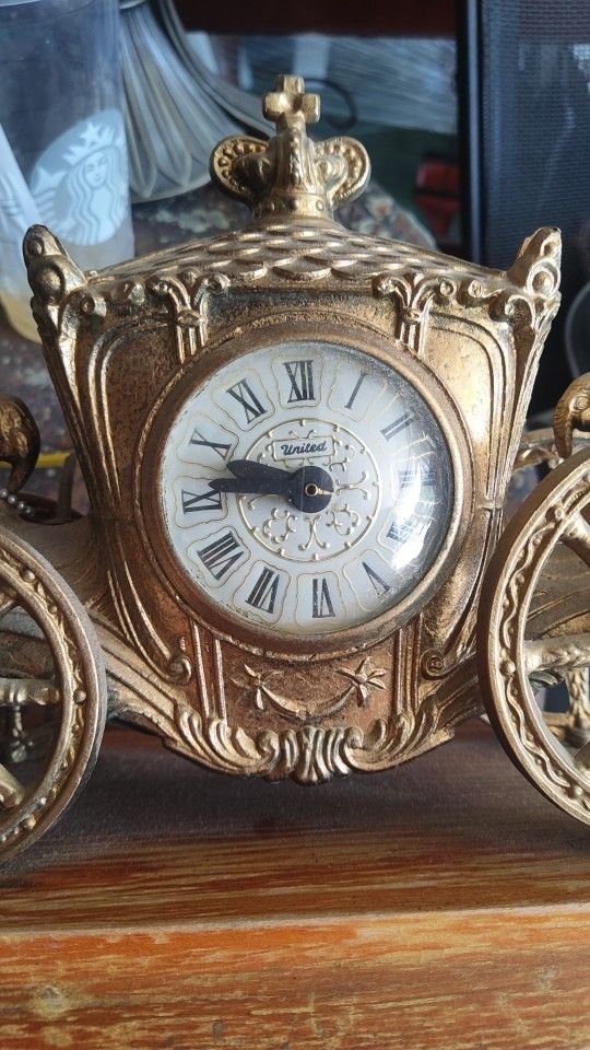 Vintage Gold Gilt Clock