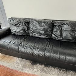 Free Leather Couch, slightly worn 