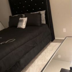 Queen Bed Frame , Mattress , Box Spring 