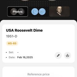 1951- D Roosevelt Dime