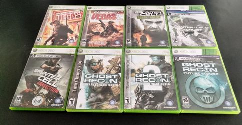 8 Tom Clancy Xbox 360 game bundle for sale