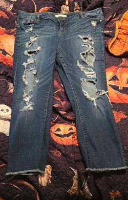 Torrid Deconstructed Boyfriend Jeans Size 20