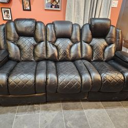 Adjustable Electric Leather Couch