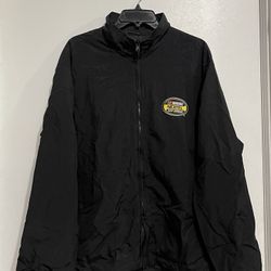 Black Vintage Nascar Windbreaker Jacket