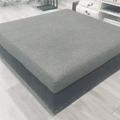 Large ottoman , grey