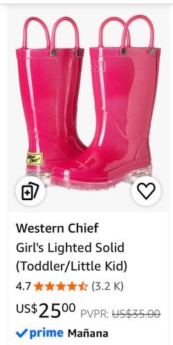 Botas de lluvia para niñas size 10
