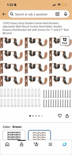 Double Curtain rod brackets