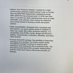 Pressure Washer Pump