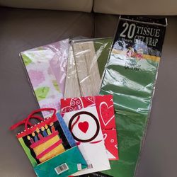 Tissue Paper/ Bag Assortment,  Each Set