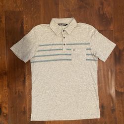 Travis Mathew Golf Polo T-Shirt S Gray