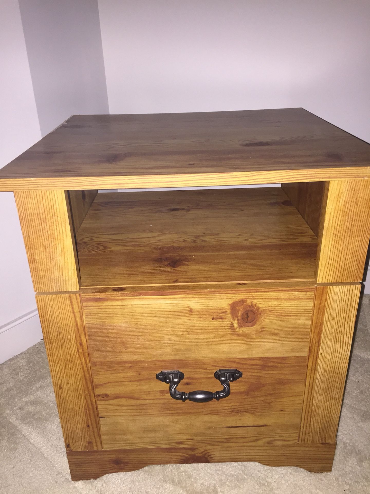 Wood End Table with Drawer