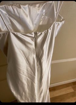 White silk dress